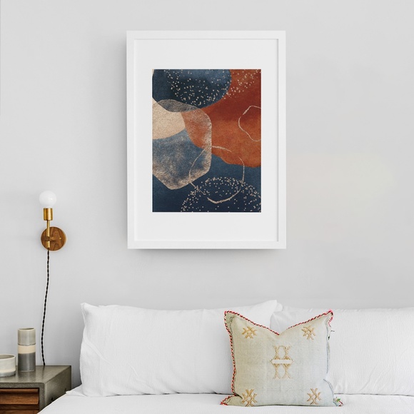 Modern Abstract Shape Wall Art Poster Print UNFRAMED. - Picture 6 of 14